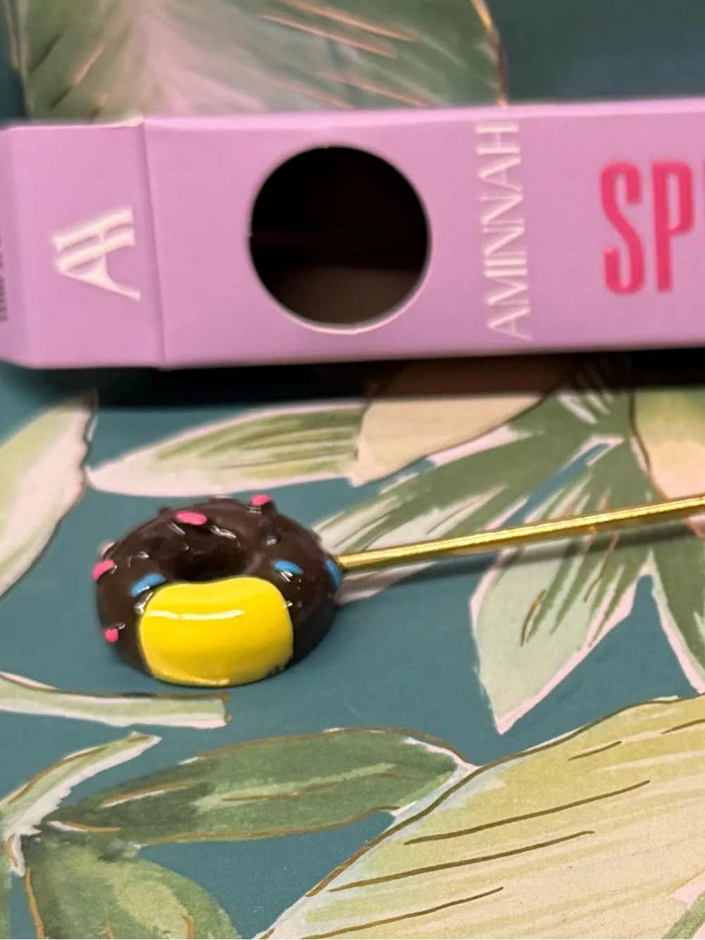 Aminnah Sprinkle Donut Body Butter Spoon Chocolate Brown NIB
